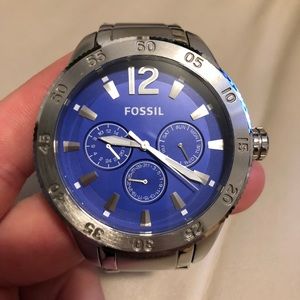 Blue Fossil watch lightly worn